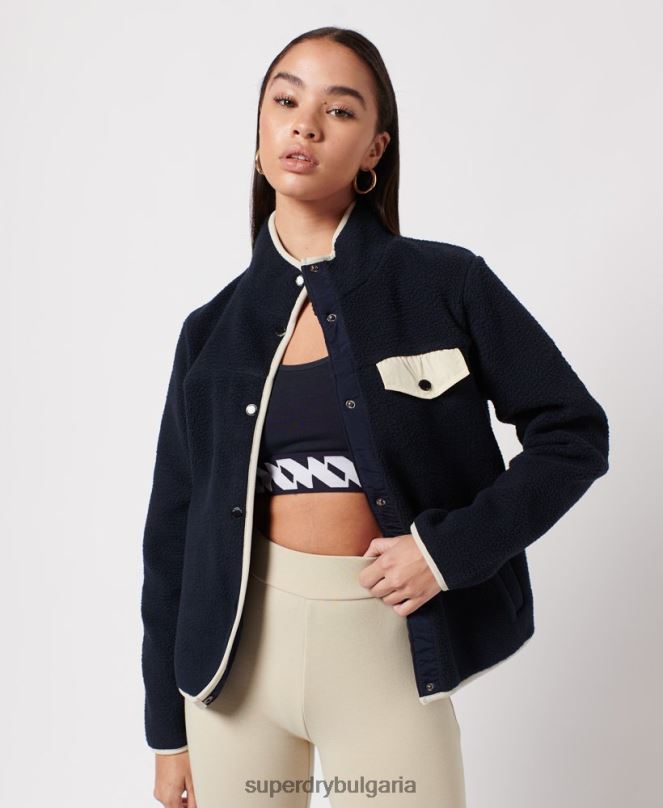 Superdry облекло N00H6056 военноморски флот Жени експедиционно поларено яке