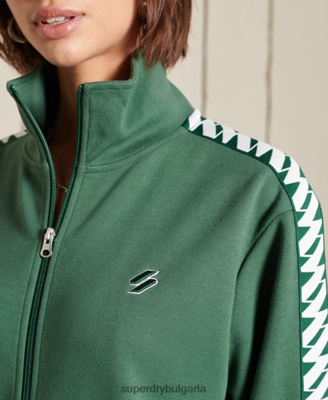 Superdry облекло N00H6166 зелено Жени кодово голямо яке с лента