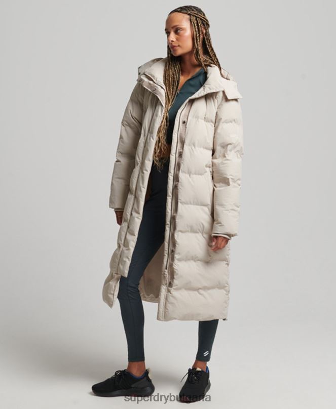 Superdry облекло N00H6328 бежово Жени подплатено яке с влак