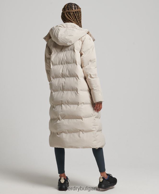 Superdry облекло N00H6328 бежово Жени подплатено яке с влак
