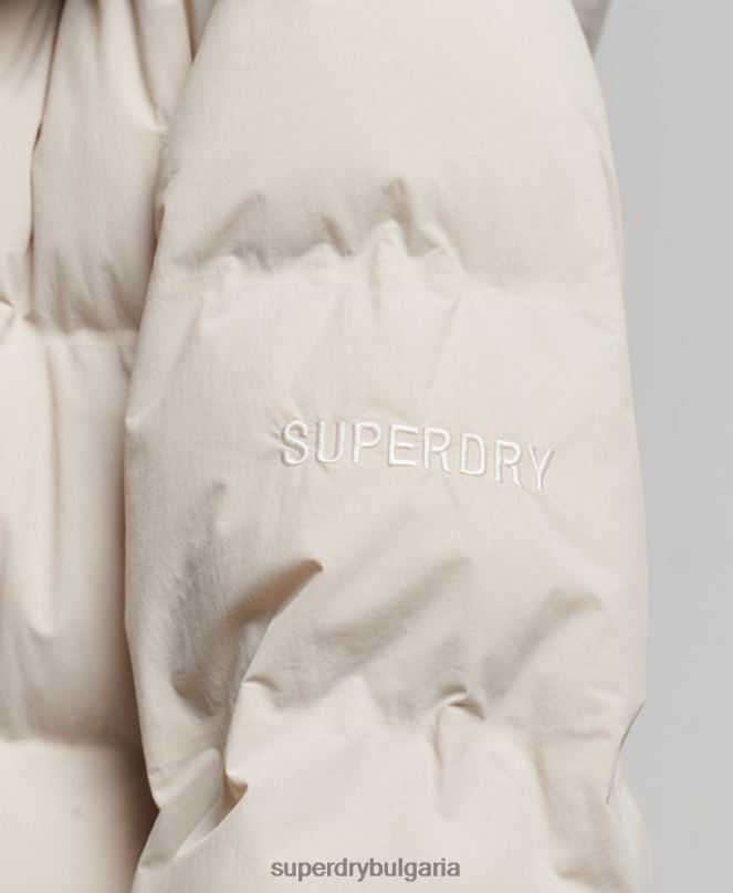 Superdry облекло N00H6328 бежово Жени подплатено яке с влак