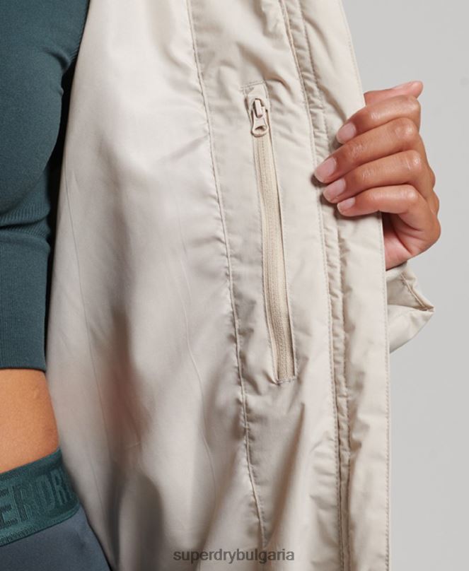 Superdry облекло N00H6328 бежово Жени подплатено яке с влак