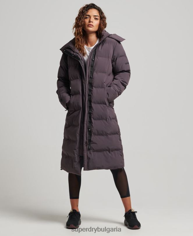Superdry облекло N00H6342 лилаво Жени подплатено яке с влак