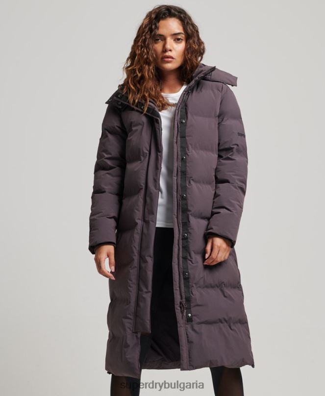 Superdry облекло N00H6342 лилаво Жени подплатено яке с влак