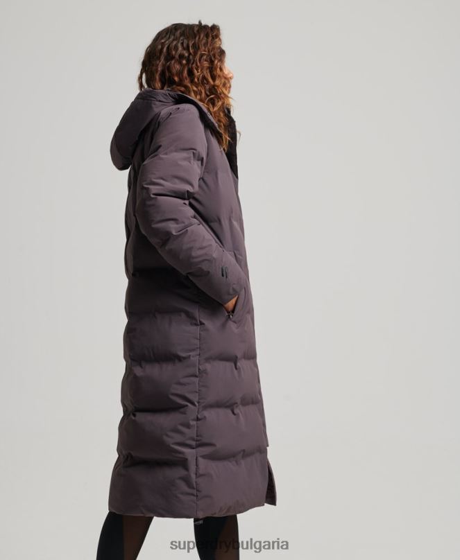 Superdry облекло N00H6342 лилаво Жени подплатено яке с влак