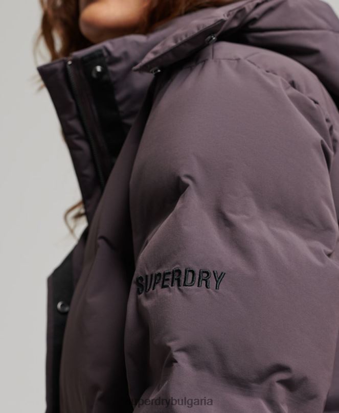 Superdry облекло N00H6342 лилаво Жени подплатено яке с влак