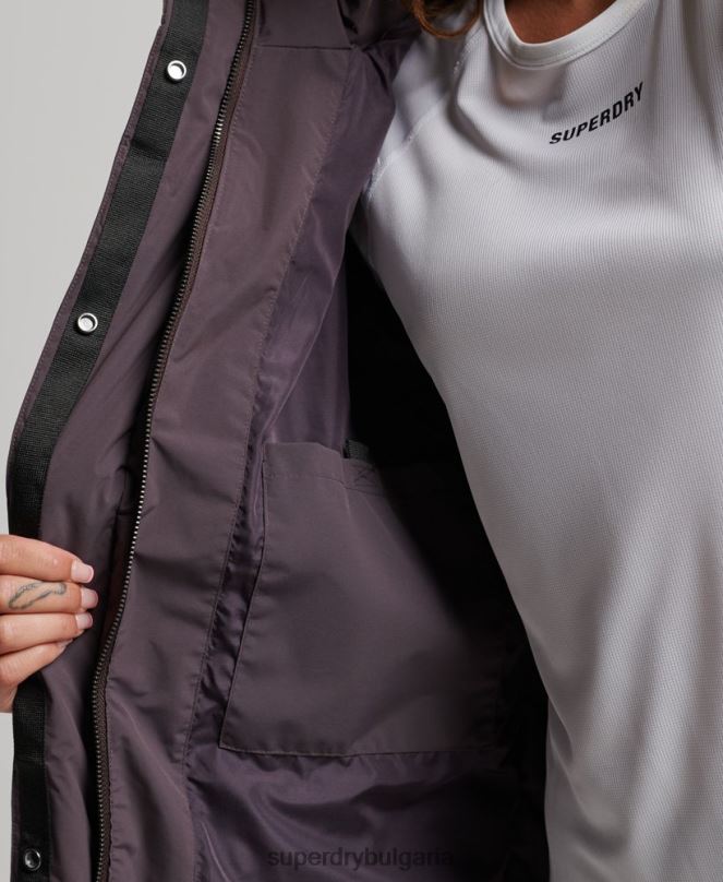 Superdry облекло N00H6342 лилаво Жени подплатено яке с влак