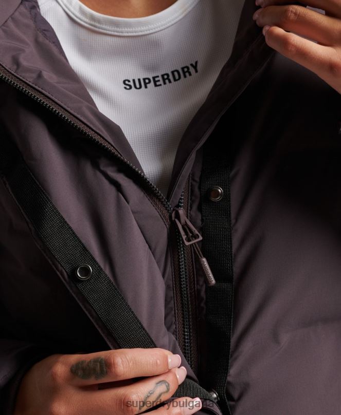Superdry облекло N00H6342 лилаво Жени подплатено яке с влак