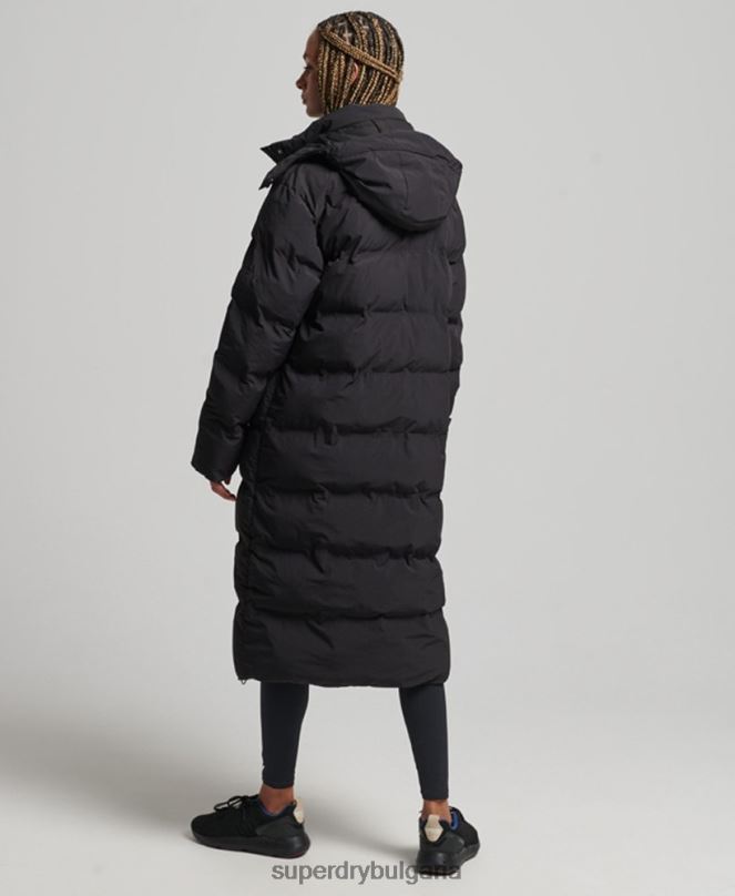 Superdry облекло N00H6350 черен Жени подплатено яке с влак