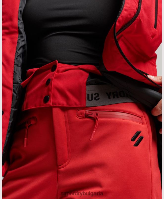 Superdry облекло N00H6530 червен Жени ски спасително яке