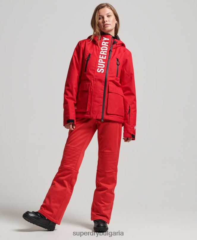 Superdry облекло N00H6530 червен Жени ски спасително яке