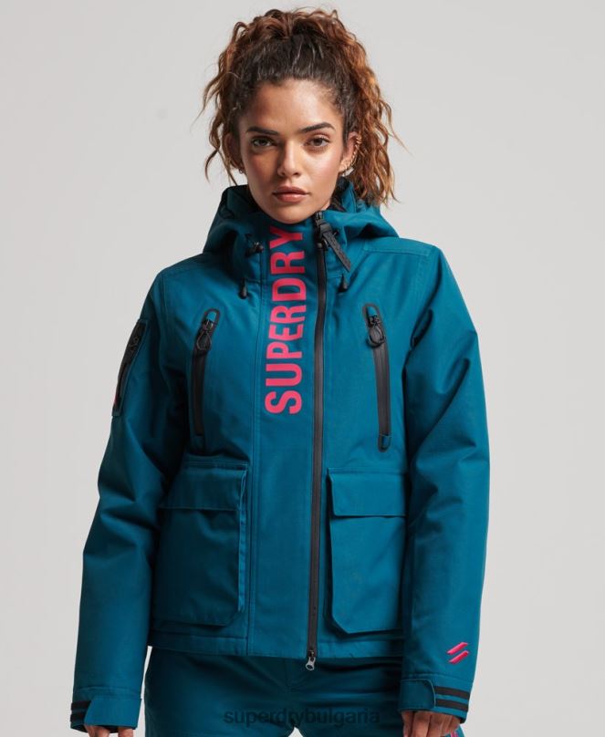 Superdry облекло N00H6549 тюркоаз Жени най-доброто спасително яке