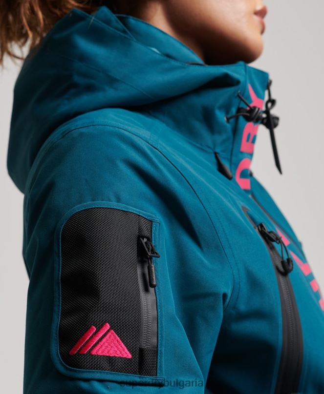 Superdry облекло N00H6549 тюркоаз Жени най-доброто спасително яке