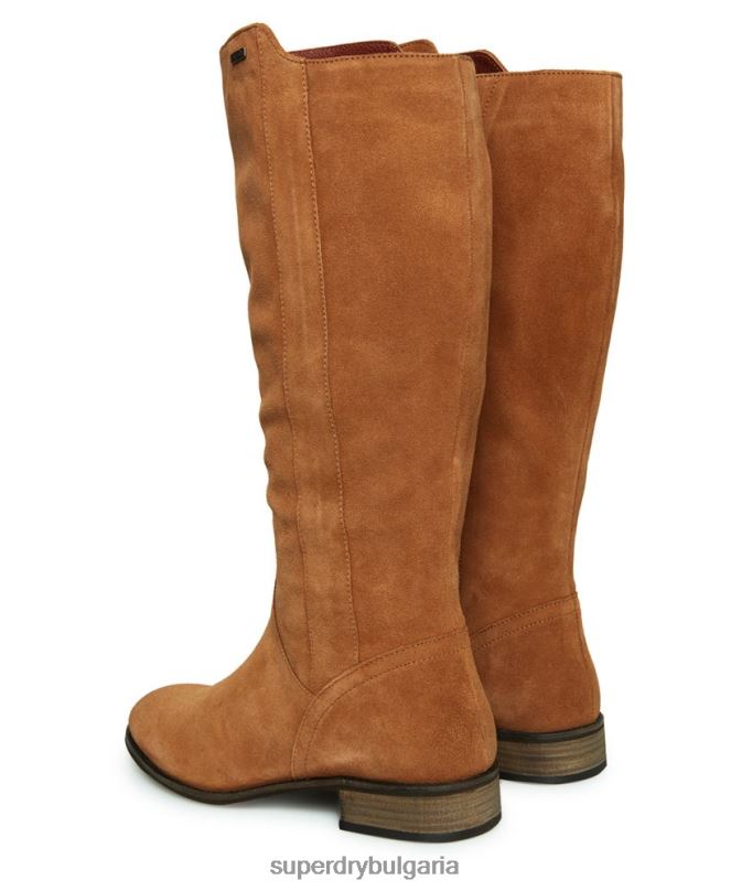 Superdry обувки N00H4430 тен Жени layla may високи ботуши