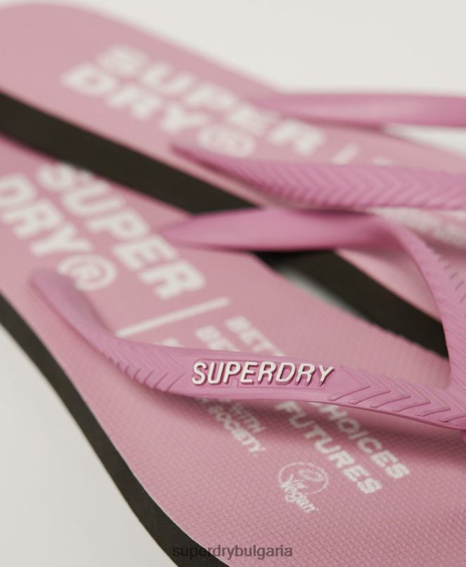 Superdry обувки N00H2002 розово Жени вегански джапанки