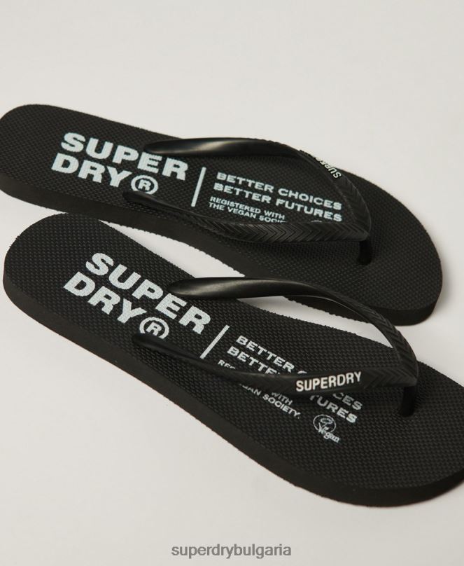 Superdry обувки N00H2159 черен Жени вегански джапанки