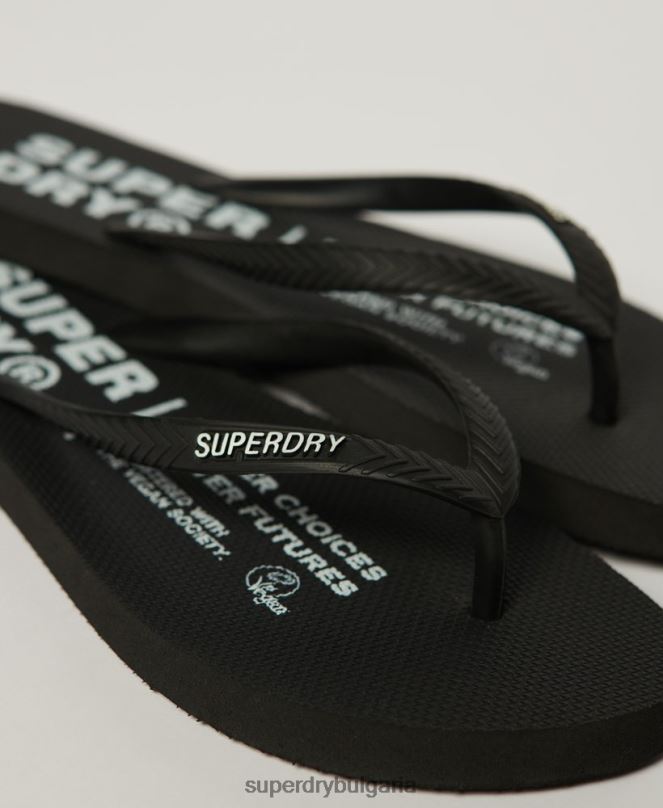 Superdry обувки N00H2159 черен Жени вегански джапанки