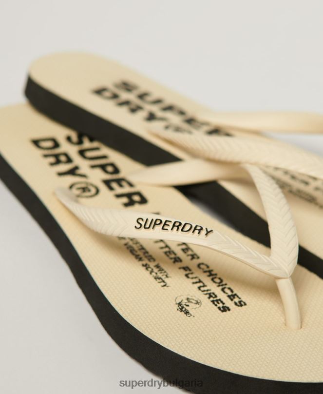 Superdry обувки N00H4351 сметана Жени вегански джапанки