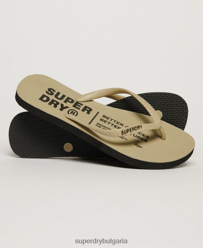 Superdry обувки N00H4360 сметана Жени вегански джапанки