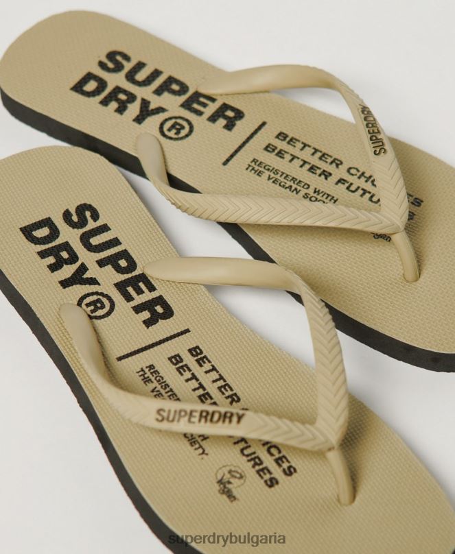 Superdry обувки N00H4360 сметана Жени вегански джапанки