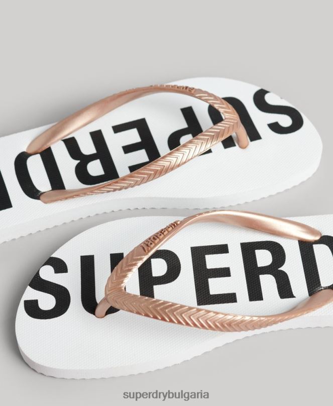 Superdry обувки N00H4371 бяло Жени код основни спортни джапанки