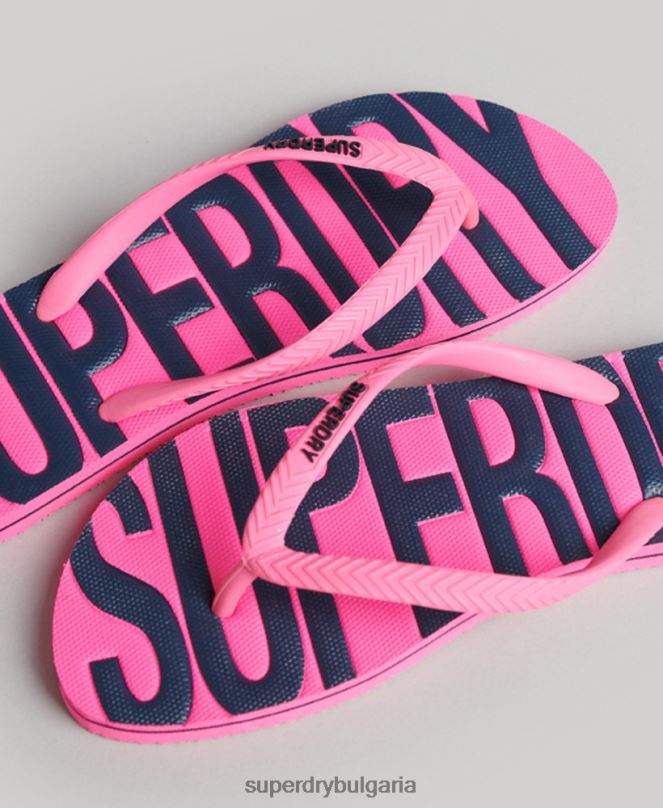 Superdry обувки N00H4373 розово Жени ретро вегански джапанки