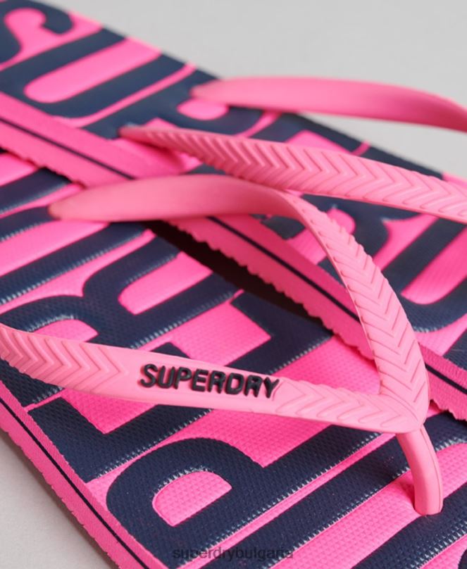Superdry обувки N00H4373 розово Жени ретро вегански джапанки