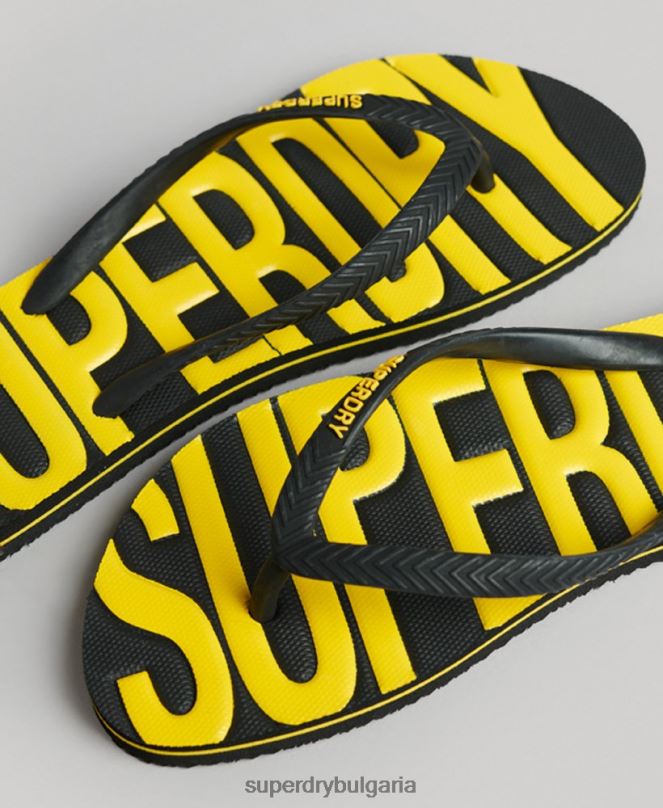 Superdry обувки N00H4374 черен Жени ретро вегански джапанки