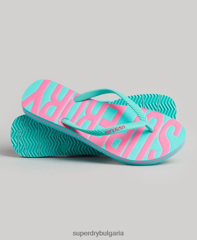 Superdry обувки N00H4375 син Жени ретро вегански джапанки