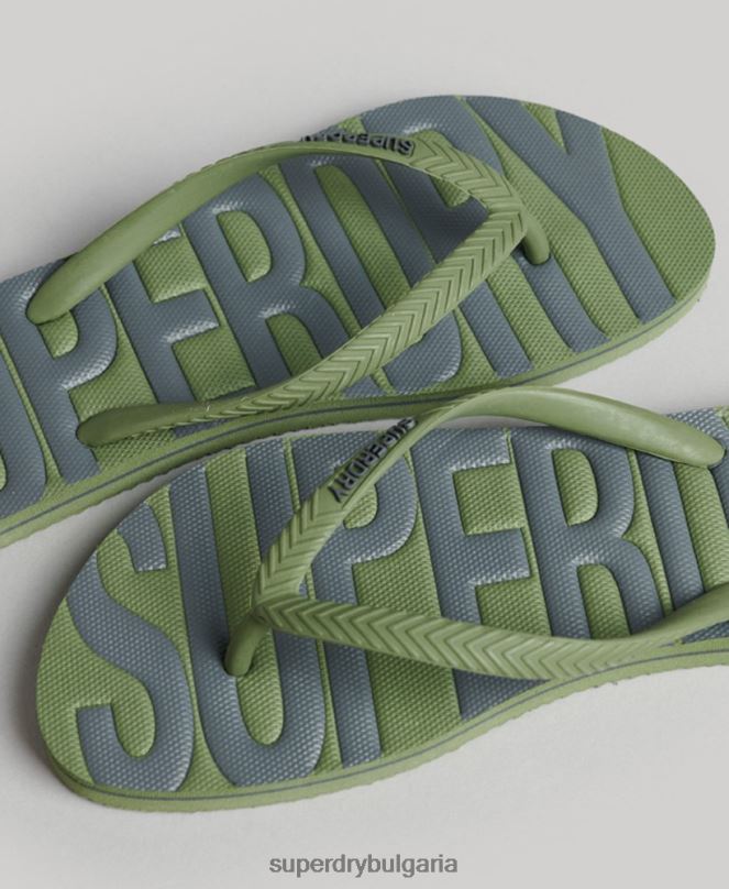 Superdry обувки N00H4377 каки Жени ретро вегански джапанки
