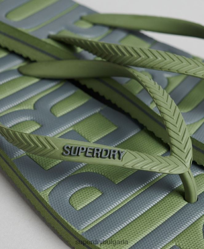 Superdry обувки N00H4377 каки Жени ретро вегански джапанки