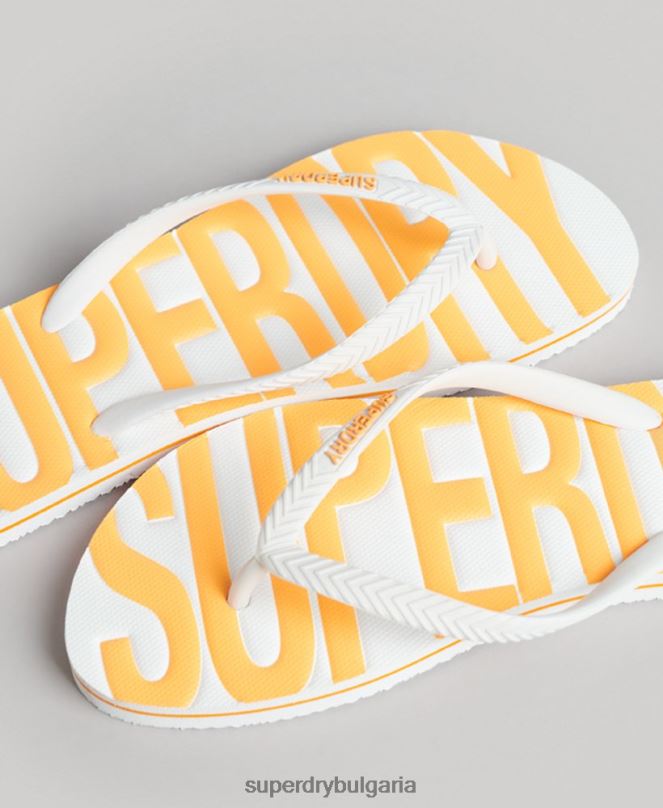 Superdry обувки N00H4387 бяло Жени ретро вегански джапанки