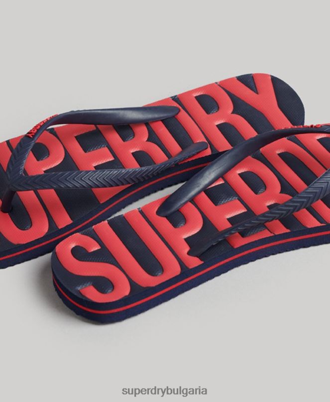 Superdry обувки N00H4389 военноморски флот Жени ретро вегански джапанки