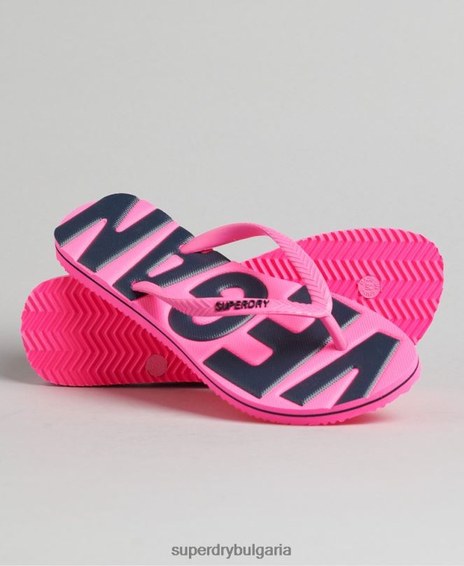 Superdry обувки N00H4396 розово Жени реколта веган класически джапанки