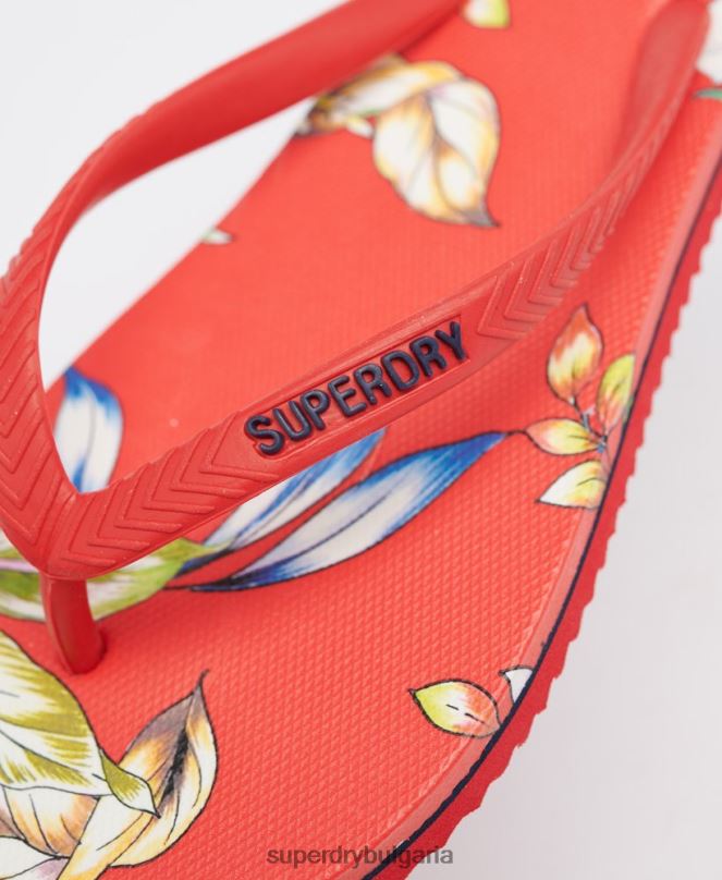 Superdry обувки N00H4400 червен Жени класически винтидж джапанки