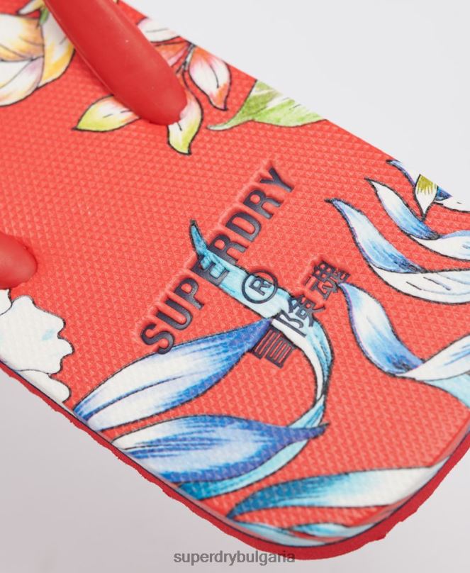 Superdry обувки N00H4400 червен Жени класически винтидж джапанки