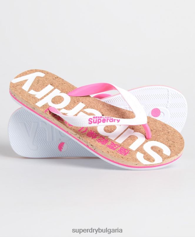 Superdry обувки N00H4403 бяло Жени коркова джапанка