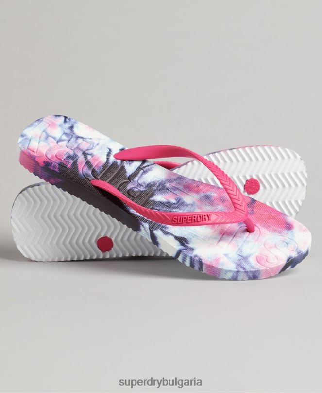Superdry обувки N00H6681 розово Жени кодирани джапанки с вратовръзка