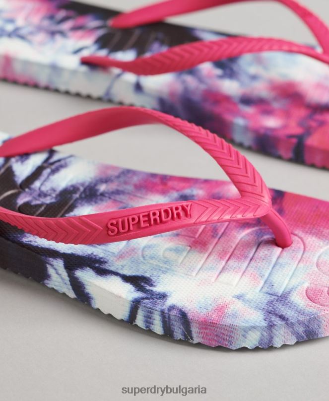 Superdry обувки N00H6681 розово Жени кодирани джапанки с вратовръзка
