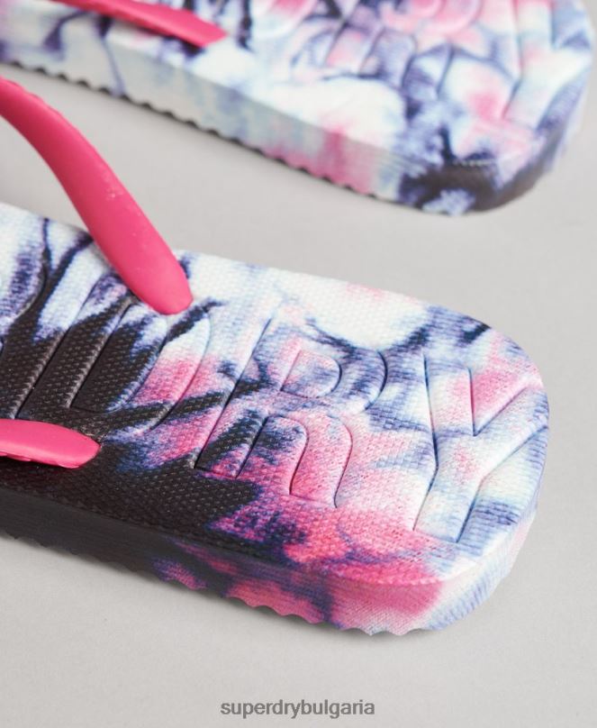 Superdry обувки N00H6681 розово Жени кодирани джапанки с вратовръзка