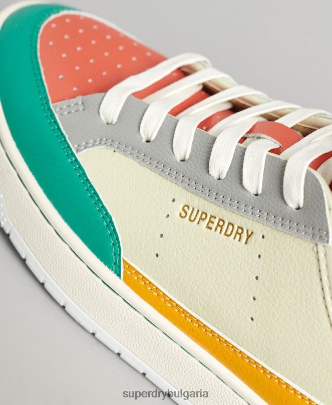Superdry обувки N00H4350 жълто Жени ретро вегански маратонки с висока горна част