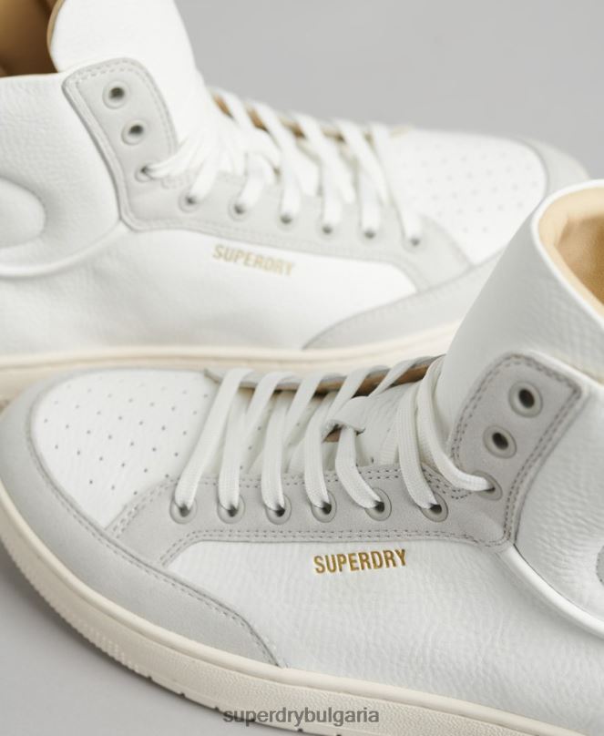 Superdry обувки N00H4355 бяло Жени винтидж първокласни вегански високи маратонки