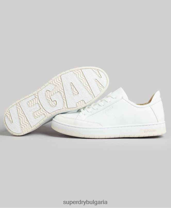 Superdry обувки N00H4365 бяло Жени ретро вегански ниски кецове