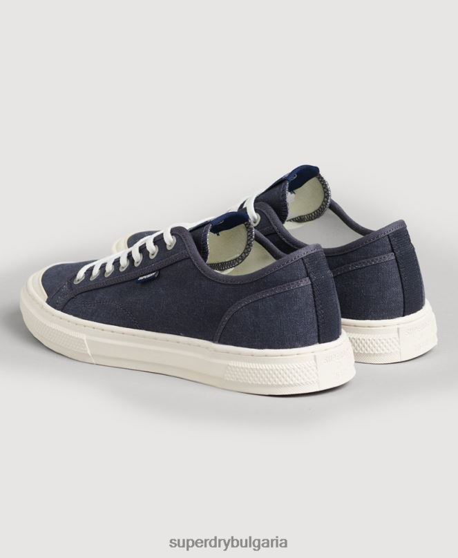 Superdry обувки N00H4420 военноморски флот Жени ретро вегански ниски кецове faux vulc
