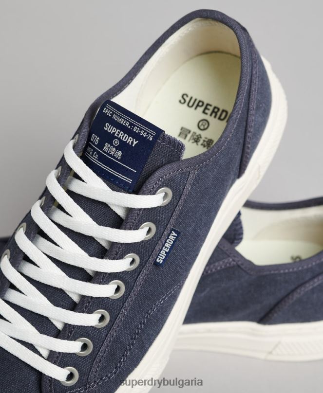 Superdry обувки N00H4420 военноморски флот Жени ретро вегански ниски кецове faux vulc