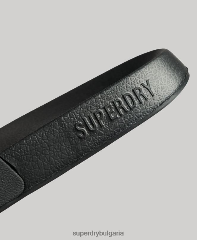 Superdry обувки N00H4345 черен Жени код лого басейн плъзгачи