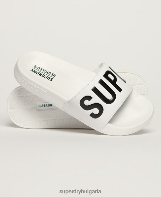 Superdry обувки N00H4346 бяло Жени плъзгачи на основния пул на кода
