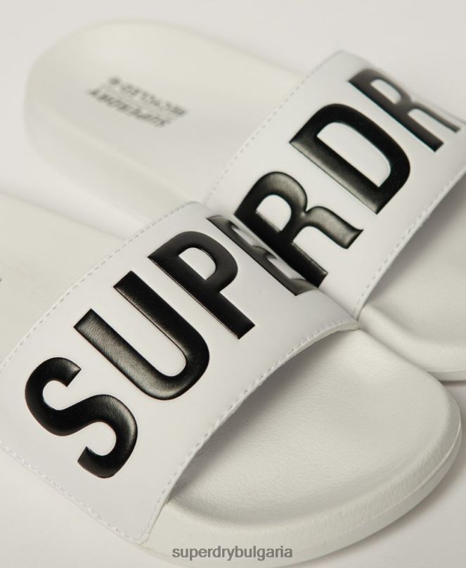 Superdry обувки N00H4346 бяло Жени плъзгачи на основния пул на кода