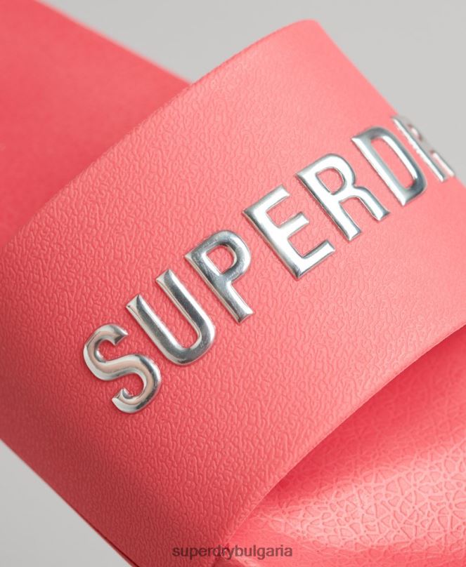 Superdry обувки N00H4352 розово Жени код лого басейн плъзгачи