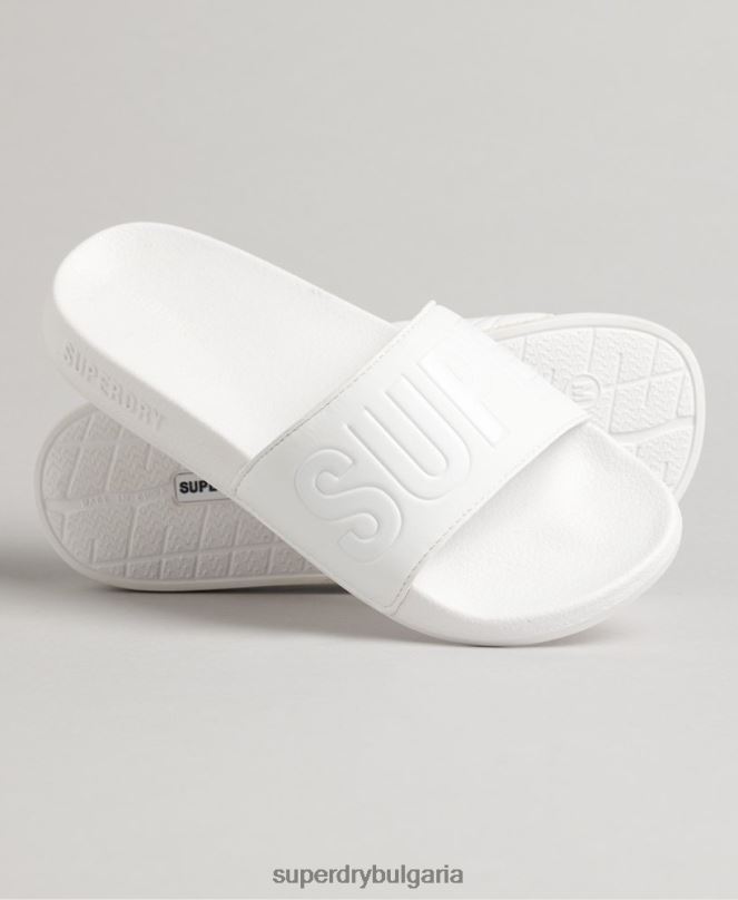 Superdry обувки N00H4354 бяло Жени плъзгачи за основен басейн